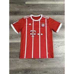 2017/2018 Adidas FC Bayern Munich Home Red Soccer Jersey Skater - Men’s Medium